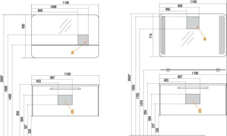 Мебель для ванной Акватон Валенсия 110 Аметист