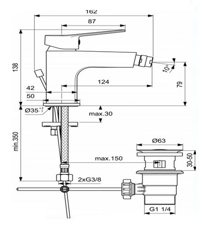 Смеситель для биде Ideal Standard Entella BC234AA