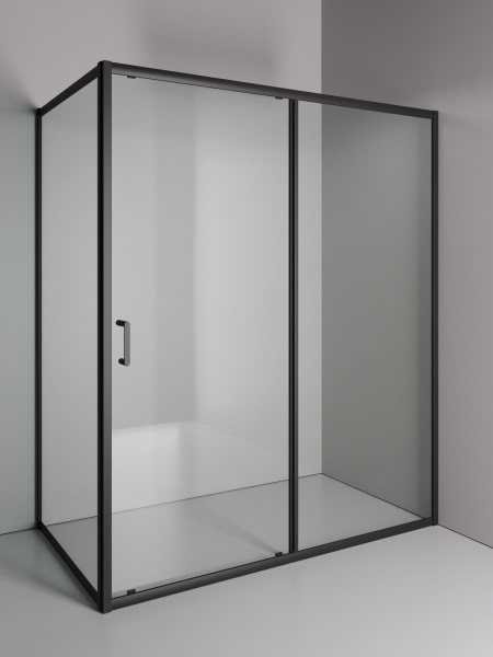 Душевой уголок без поддона  (160,5х88,5) Orange E23-16090TB матовый черный