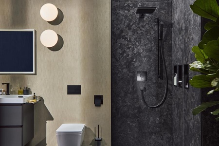Душевой гарнитур Hansgrohe Pulsify E 1jet EcoSmart+ 24381670 черный матовый
