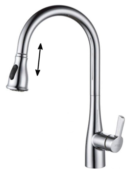 Смеситель для кухни с выдвижной лейкой D&K Rhein.Schiller (DA1462501)