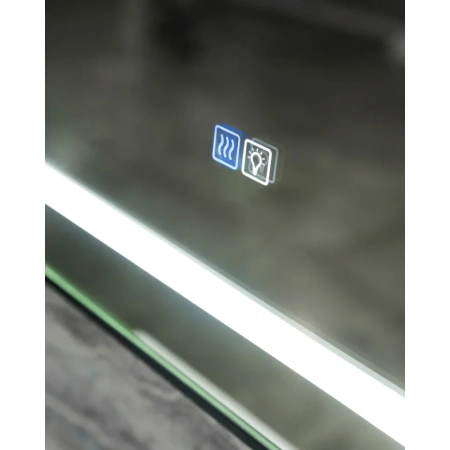 Зеркало (90х80) BelBagno Kraft SPC-KRAFT-900-800-LED-TCH-WARM-NERO с подсветкой