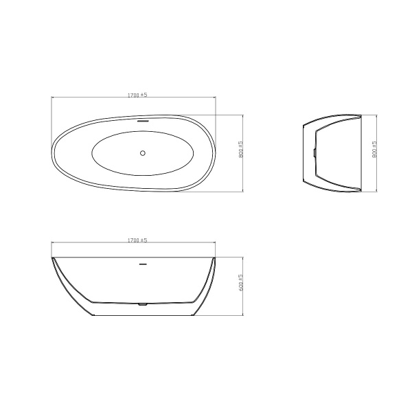 Ванна акриловая (170х79) Vincea VBT-222