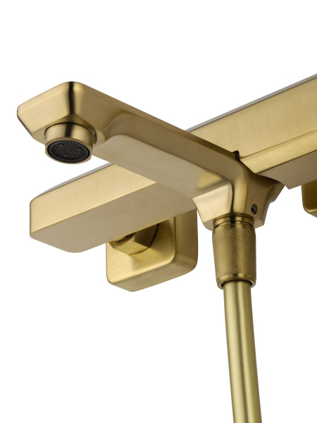 Смеситель для ванны с душем WONZON & WOGHAND DIAMOND, брашированное золото WW-88639011- BG