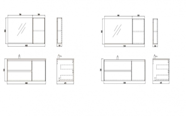 Комплект мебели Orans ВС-4017L-1200