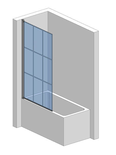 Шторка на ванну AQUAme AQM2858-L
