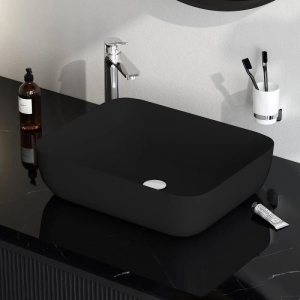 Раковина накладная Am.Pm Func M8FWCC10510BM черный матовый
