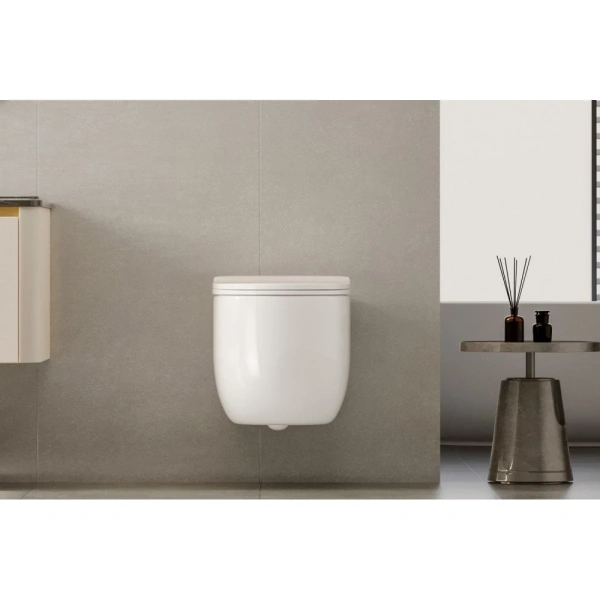 Унитаз ABBER Bequem AC1104TN подвесной белый, безободковый