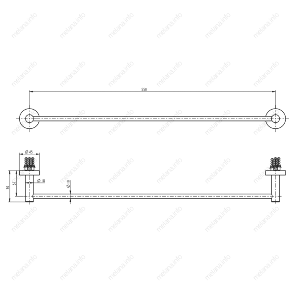 Держатель для полотенца Melana  MLN-867001