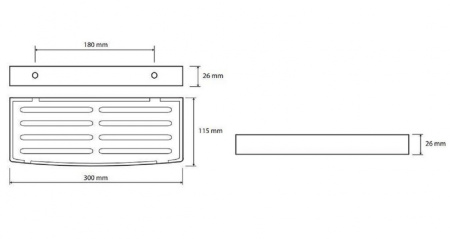 Мыльница Bemeta Cytro 102308081 прямоугольная