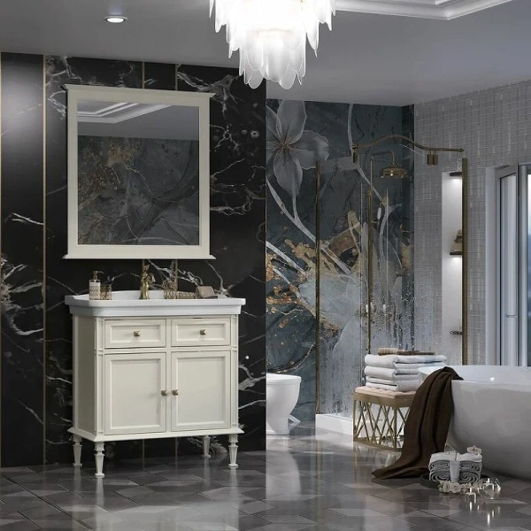 Зеркало Opadiris Кантара 85 00-00004016  белый матовый