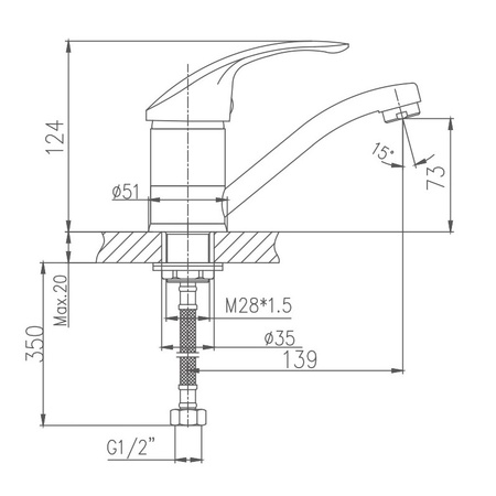 Смеситель для кухни Haiba HB4521-2
