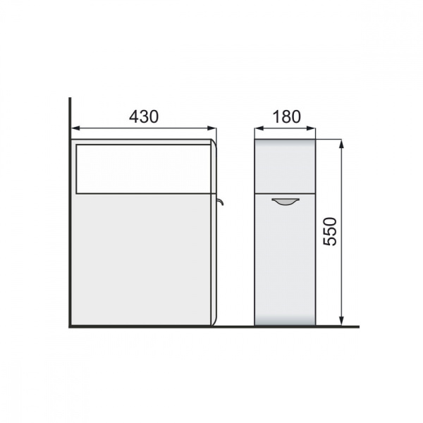 Тумба RAVAL Space 18 напольная Белая Spa.01.18/N/W