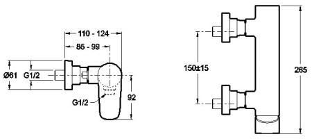 Смеситель для душа Jacob Delafon Aleo E72351-CP