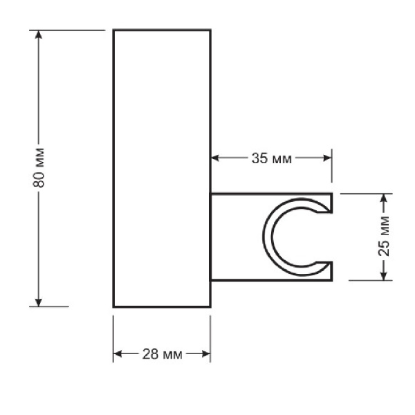 Держатель для душа Esko SH505 поворотный