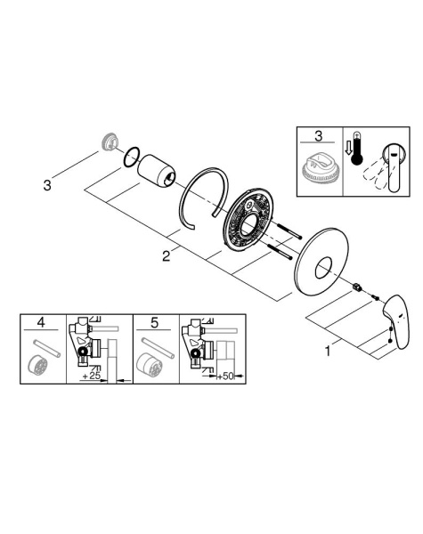 Смеситель однорычажный для душа Grohe Eurostyle New  29098 LS3 (29098LS3) белая луна