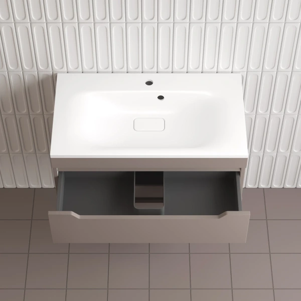 Тумба подвесная  без раковины 80 см Style Line Остин ЛС-00002406 тауп матовый