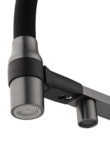 Смеситель для кухни с гибким изливом и подключением фильтра WONZON & WOGHAND, темный графит WW-88458013-BGM Смеситель для кухни с гибким изливом и подключением фильтра WONZON & WOGHAND, темный графит WW-88458013-BGM