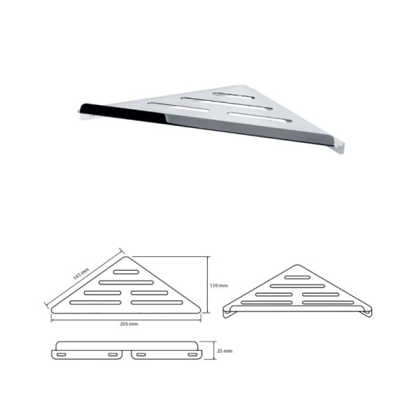 Мыльница Bemeta Cytro 102308051 угловая