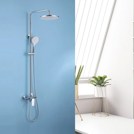 Душевая стойка ABBER Weiss Insel AF8020L без излива, хром