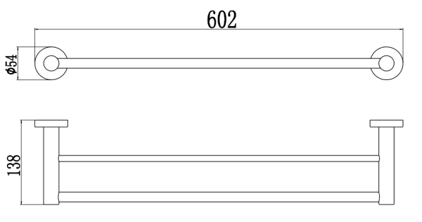 Полотенцедержатель двойной Savol 56 S-005648