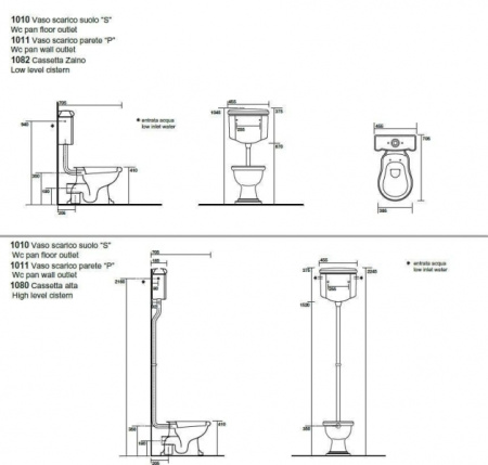 Чаша напольного унитаза Kerasan Retro 101101 без бачка и сиденья