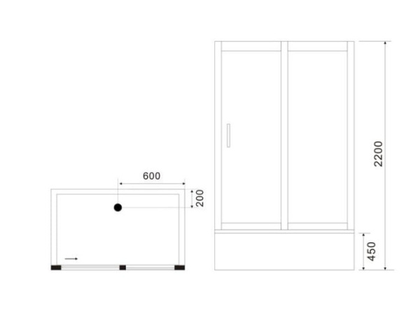 Душевая кабина Black&White Galaxy G5509