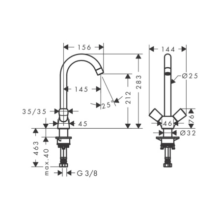 Смеситель для кухни Hansgrohe Logis M31 71280000 хром