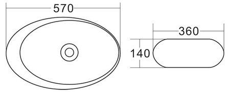 Накладная раковина (58,5х37) BelBagno BB1396
