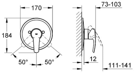 Смеситель для душа Grohe Eurostyle 19507 001 (19507001) хром 