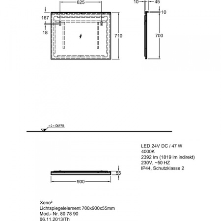 Зеркало Keramag Xeno² 807890000