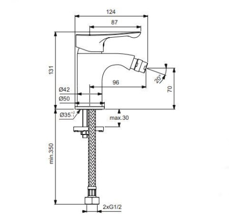 Смеситель для биде Vidima Wave BA414AA