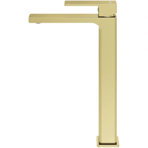 Смеситель для раковины высокий Grossman Style 520.K35.05.320 золото сатиновый Смеситель для раковины высокий Grossman Style 520.K35.05.320 золото сатиновый