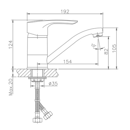 Смеситель для кухни Haiba HB4566-2