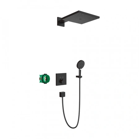 Душевой комплект с термостатом Hansgrohe Raindance E 27939670 черный матовый