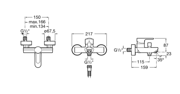 Смеситель для ванны Roca L20 5A0209C0M