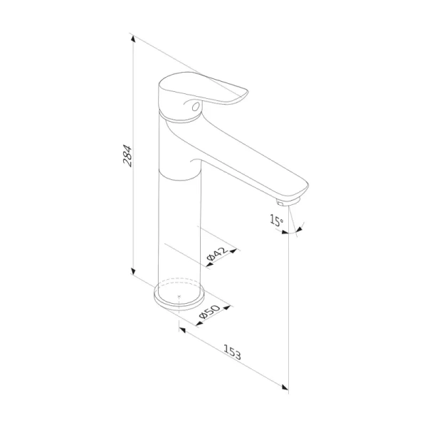 Смеситель для раковины Damixa Jupiter 770250001 Смеситель для раковины Damixa Jupiter 770250001