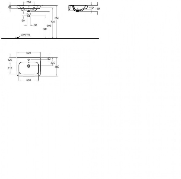 Раковина Keramag it! 121960000