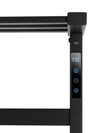 Полотенцесушитель электрический WONZON & WOGHAND FRANKFURT, черный матовый WW-A1026-MB