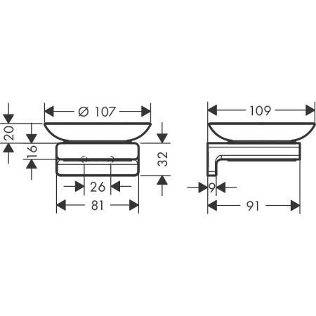 Мыльница AddStoris Hansgrohe 41746000