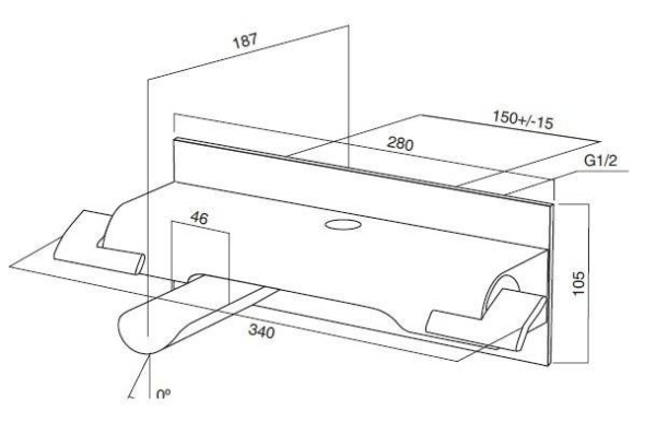 Смеситель для ванны/душа AM.PM Admire F101000B
