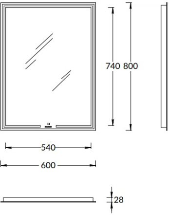 Зеркало (60х80) Kerama Marazzi Mio MIO.mi.60\WHT