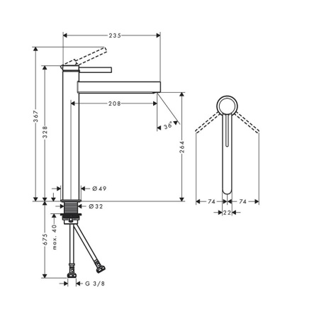 Смеситель для раковины Hansgrohe Finoris 76070670