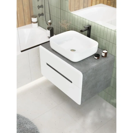 Тумба без раковины Art&Max Genova AM-Genova-800-2C-SO-LN бетон лофт натуральный