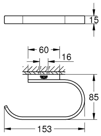 Держатель туалетной бумаги Grohe Selection 41068 GL0 (41068GL0) холодный рассвет глянец