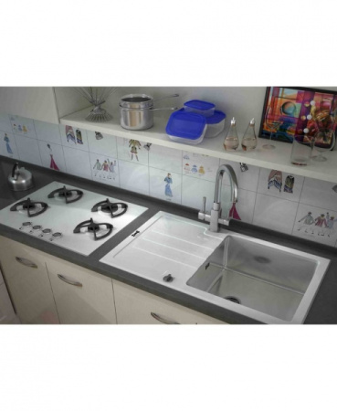 Кухонная мойка Zorg GL-7851-WHITE