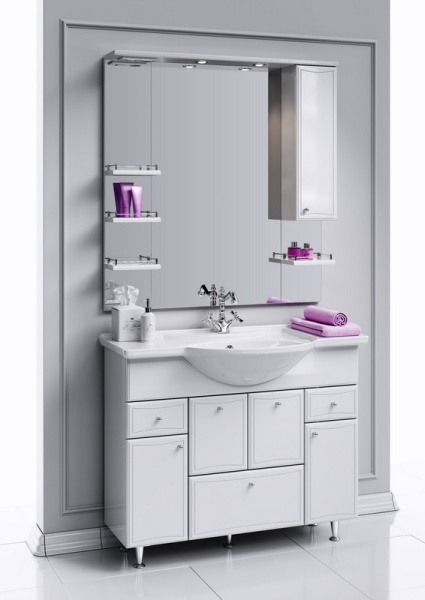 Зеркало со шкафом Aqwella Барселона 100 Ba.02.10