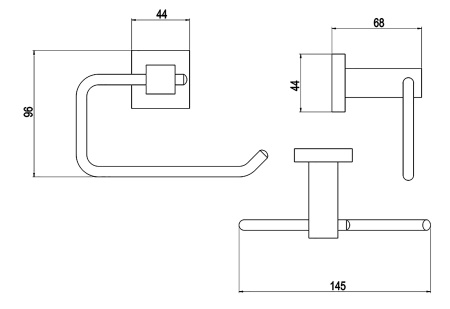 Бумагодержатель Timo Selene 10041/00