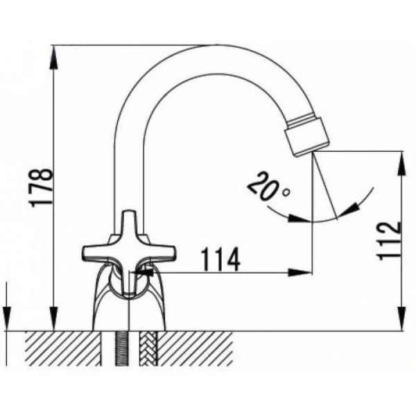 Смеситель для раковины KAISER Crystal (28111)