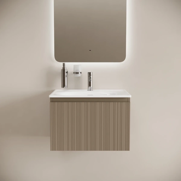 Тумба без раковины подвесная Sancos Code CD60GB серо-бежевый матовый